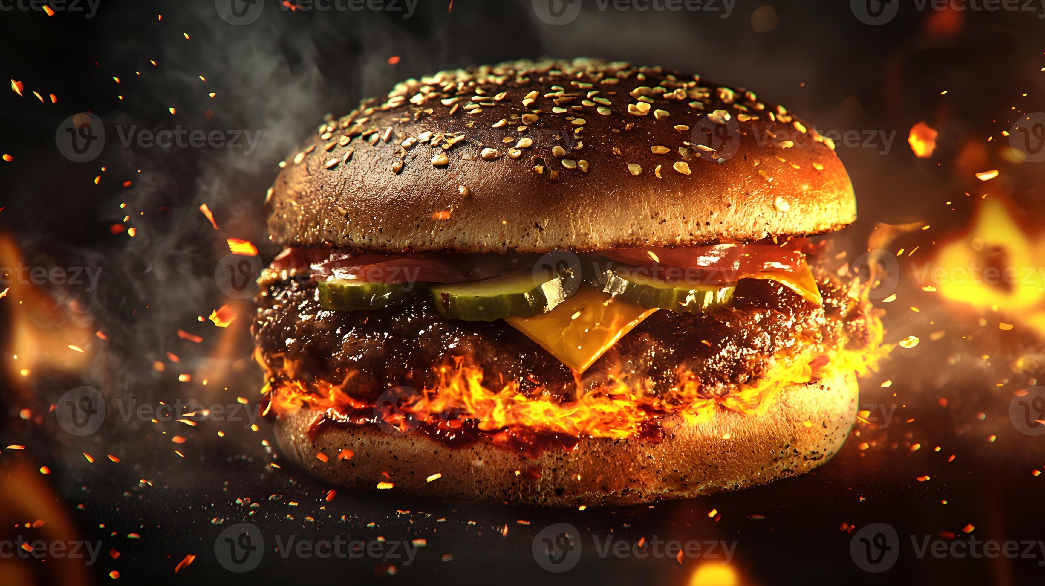 Flaming Hot Burger